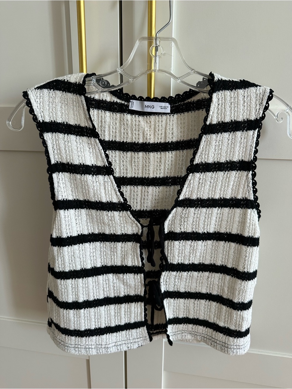 Mango Striped Knit Top